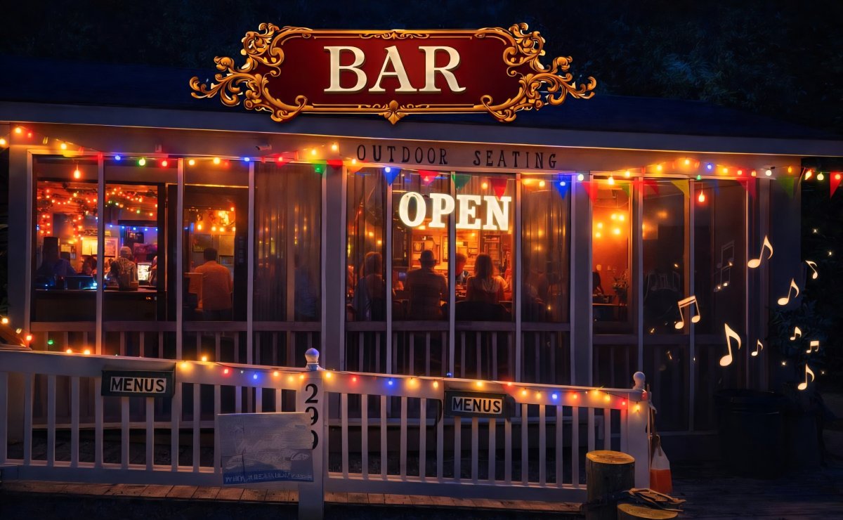 Dog-friendly Holden Beach bar at Salty Dogs Cafe and Bark Bar